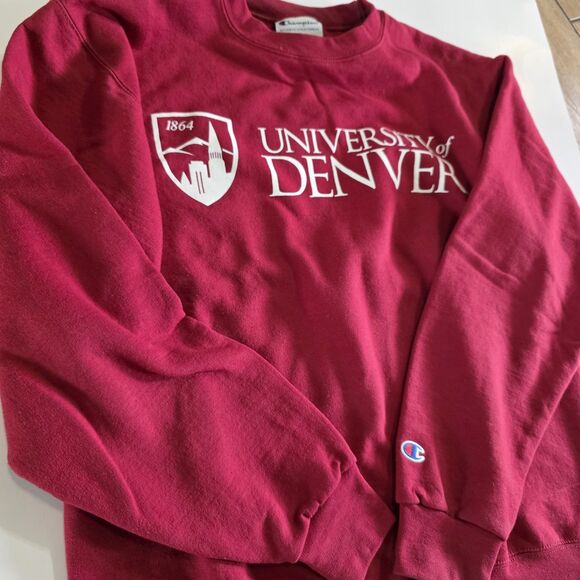 Vintage University of Denver Champion Sweatshirt Mens sz  M Red - Picture 8 of 10